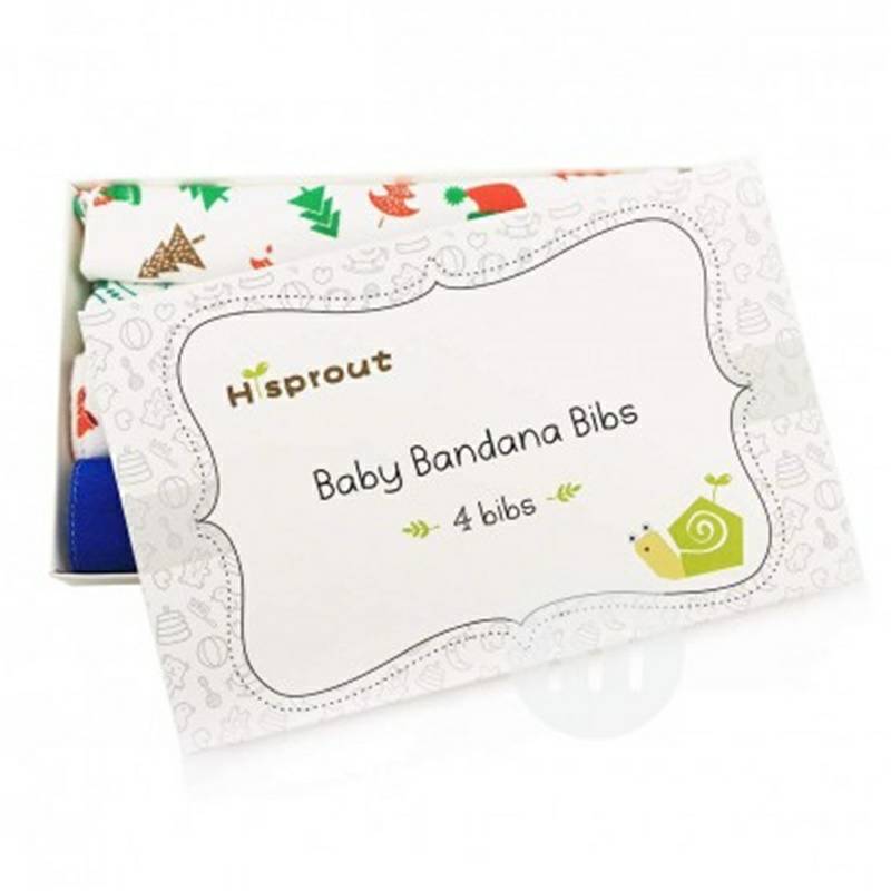 Hisprout 미국베이비트라이앵글스카프 4 개팩해외판