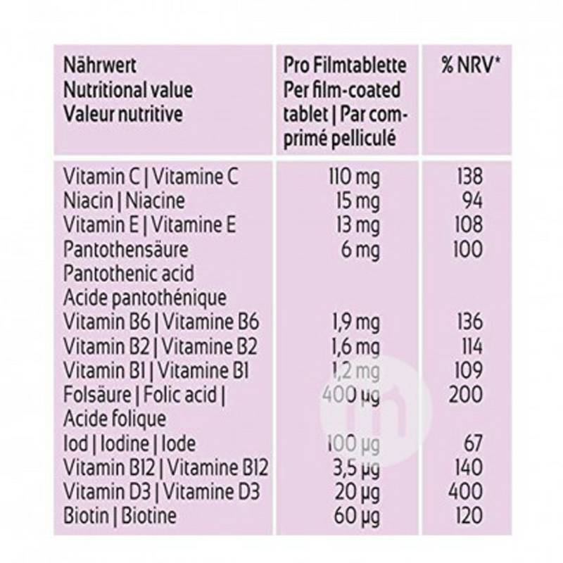 Denk 독일 DHA 임산부산후종합비타민영양보충제캡슐해외버전