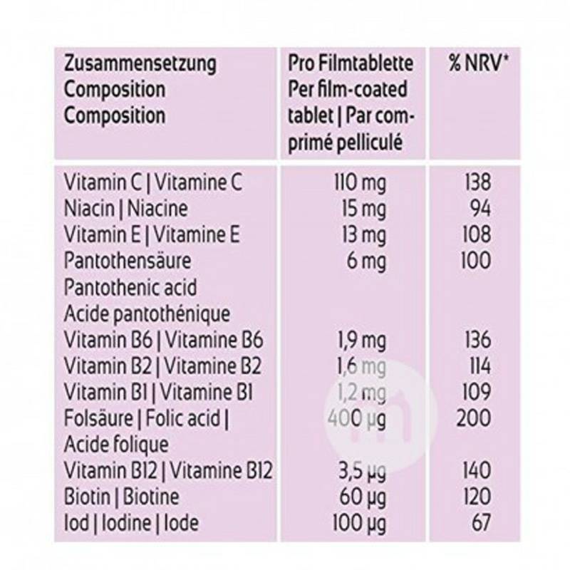 Denk 독일태아기 + DHA 임산부엽산종합비타민캡슐해외버전