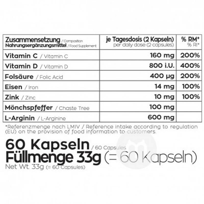 VitaMeo 독일아연엽산캡슐해외버전