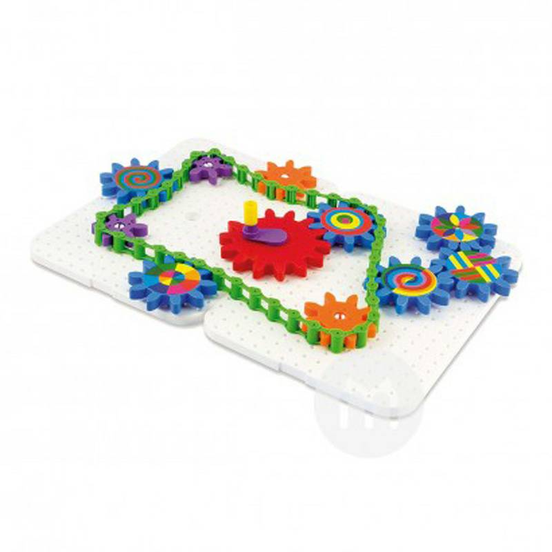 Quercetti 이탈리아휴대용기어조합철자블록장난감 6138 해외버전