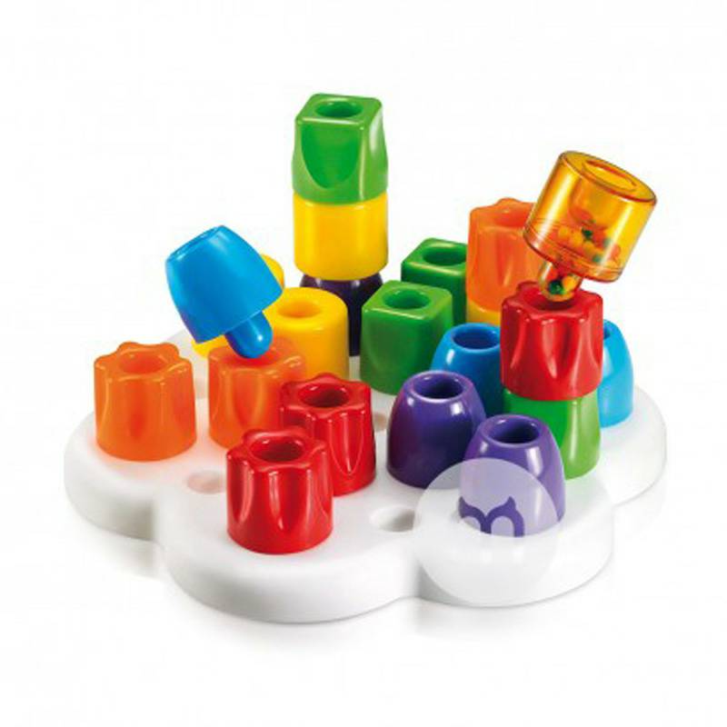 Quercetti 이탈리아어어린이꽃판맞춤법핀조기교육퍼즐부드러운빌딩블록장난감 4160 해외버전