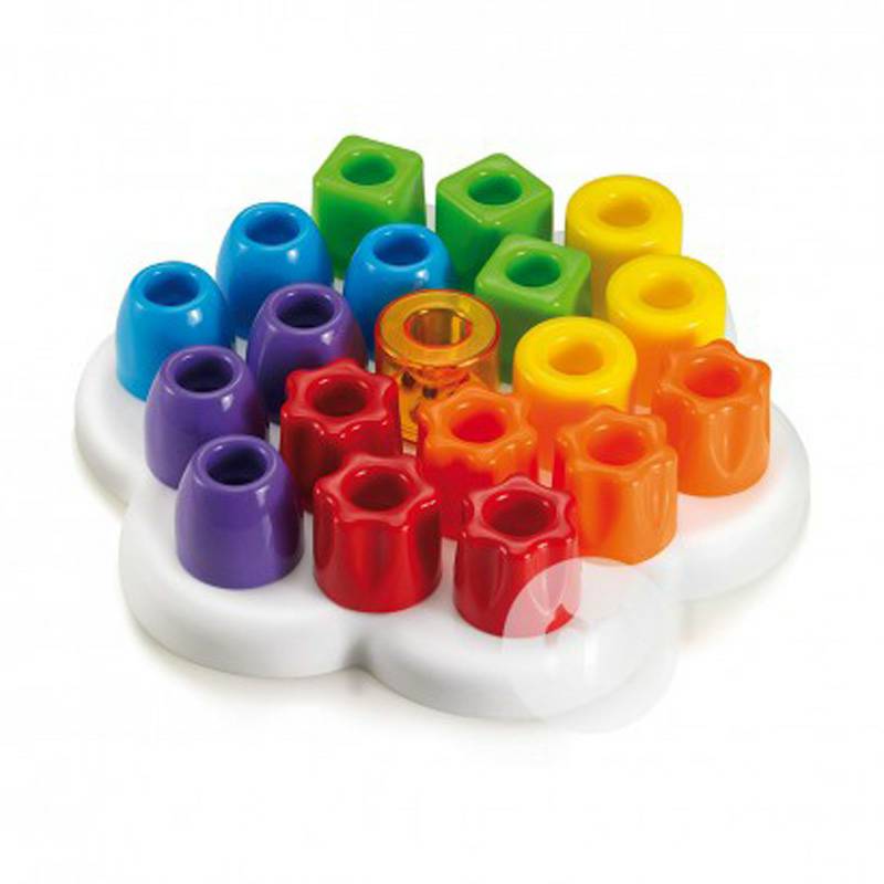 Quercetti 이탈리아어어린이꽃판맞춤법핀조기교육퍼즐부드러운빌딩블록장난감 4160 해외버전