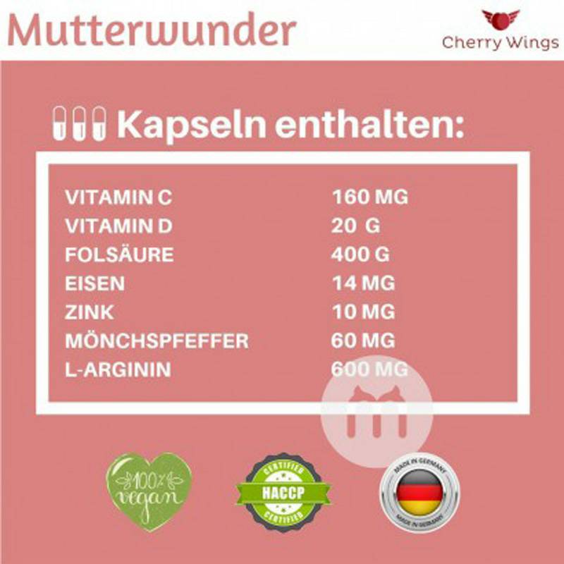 Cherry Wings독일체리윙엽산영양보충제캡슐해외버전