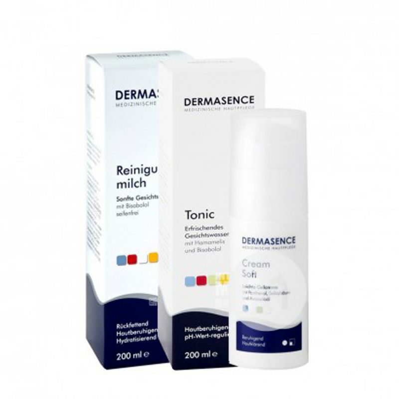 [3 조각] DERMASENCE 독일젠틀클렌저 + 모이스춰라이징토너 + 모이스춰라이징로션해외버전