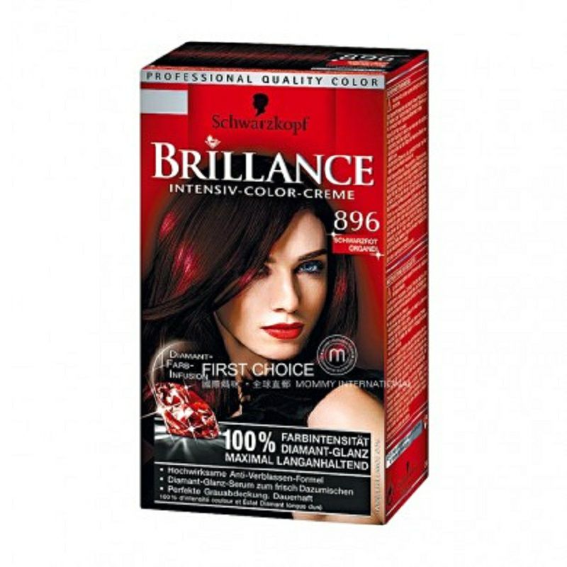 Schwarzkopf 독일브릴런스헤어염료블랙레드 896 해외버전