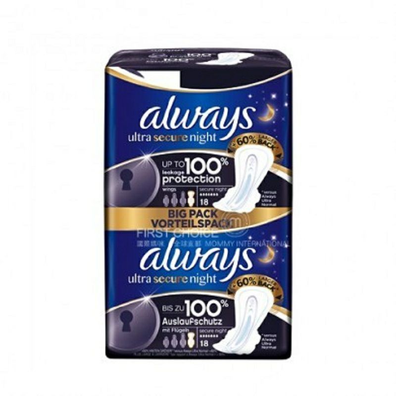 Always 독일위생냅킨시리즈날개해외버전으로밤사용을위해물 7 방울