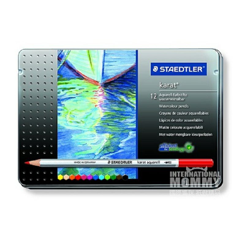 STAEDTLER 독일박스형 12 색수용성컬러연필해외판