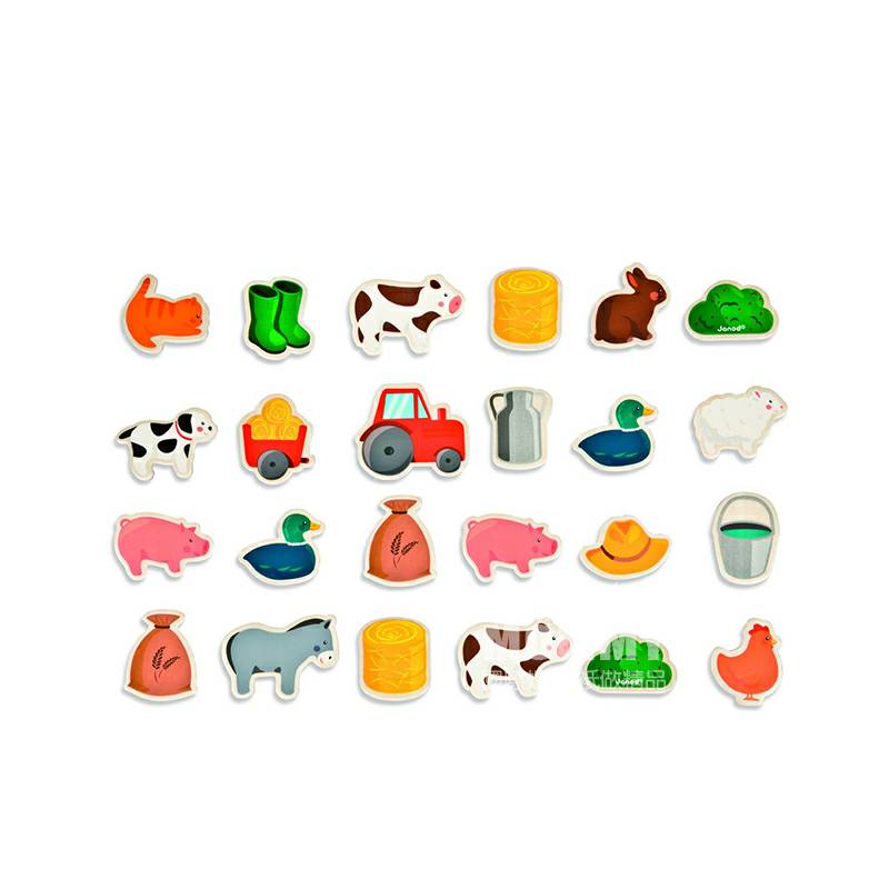 Janod 프랑스어나무타일농장테마해외버전