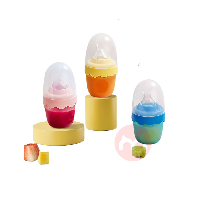 KUB 아기 쌀 시리얼 스푼 우유 병 실리콘 짜기 수유 스푼