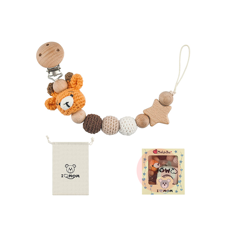 RUBY 나무 노리개 체인 옐로우 기린 오리지널 해외 현지판