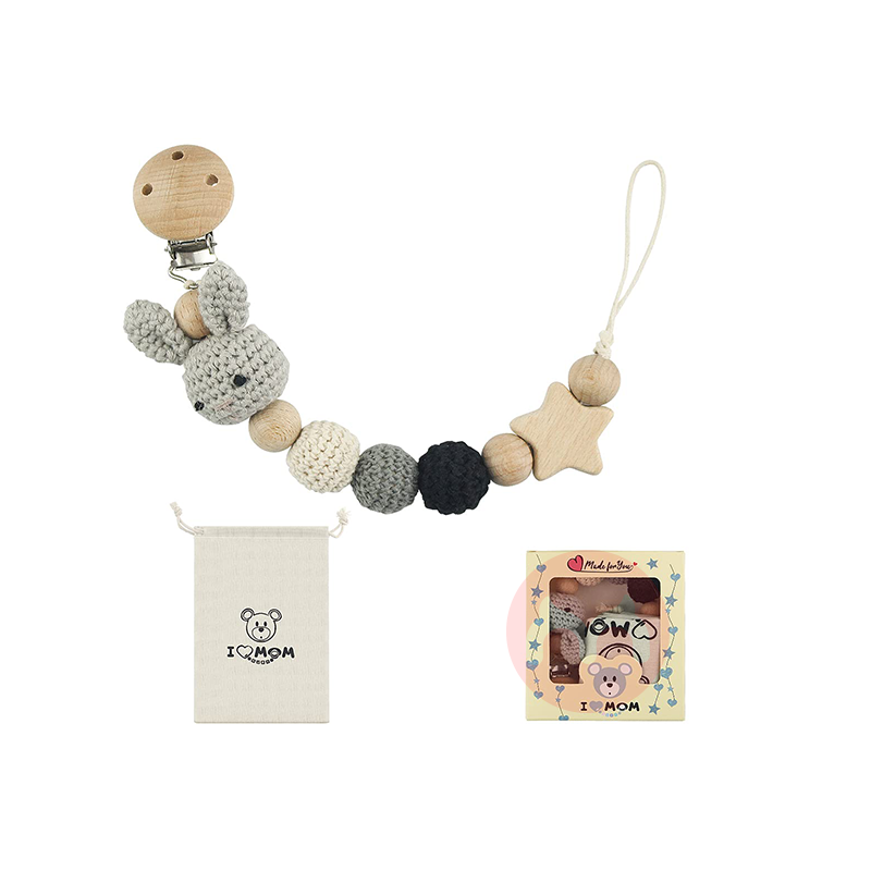 RUBY 목제 젖꼭지 체인 토끼 해외 현지 오리지날