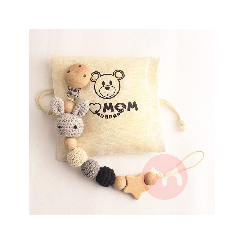 RUBY 목제 젖꼭지 체인 토끼 해외 현지 오리지날