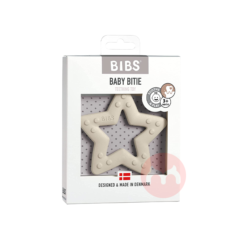 BIBS 덴마크 BIBS 화이트 별 마우스가드는 BPA 제외 해외 본토 원판