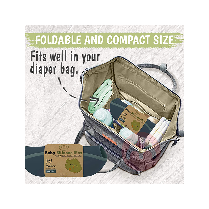 KeaBabies 미국 KeaBabies 빨 실리콘 턱받이 블루 그린 해외 현지 오리지널