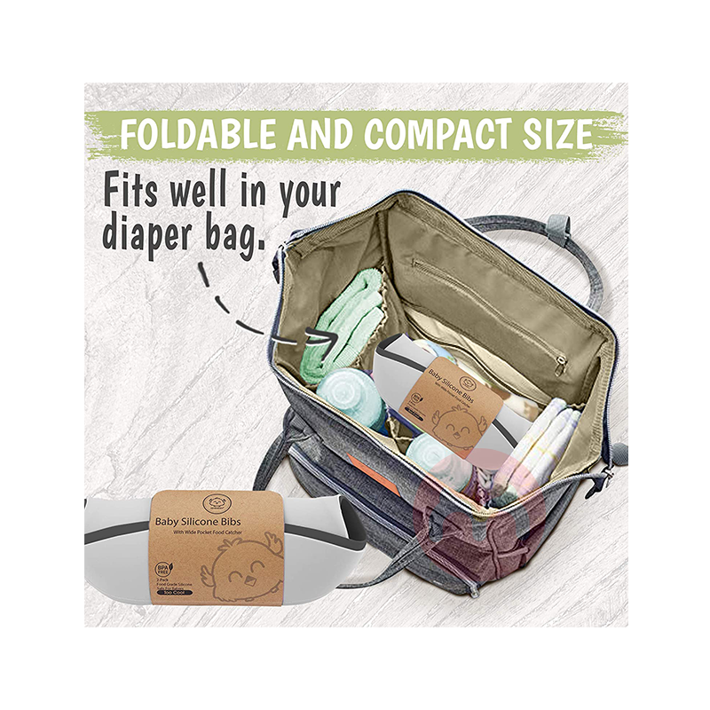 KeaBabies American KeaBabies 빨 실리콘 턱받이 블랙 그레이 해외 현지 오리지널