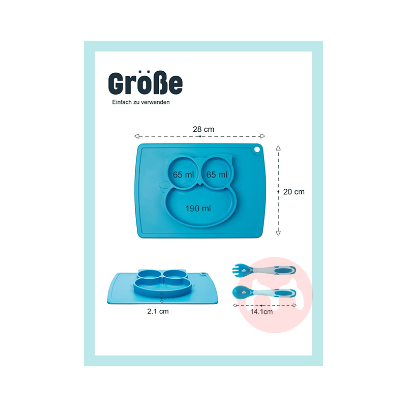 Future Founder 독일 Future Founder 실리콘 미끄럼 방지 접시 칼 붙이 감색 해외 현지 오리지널