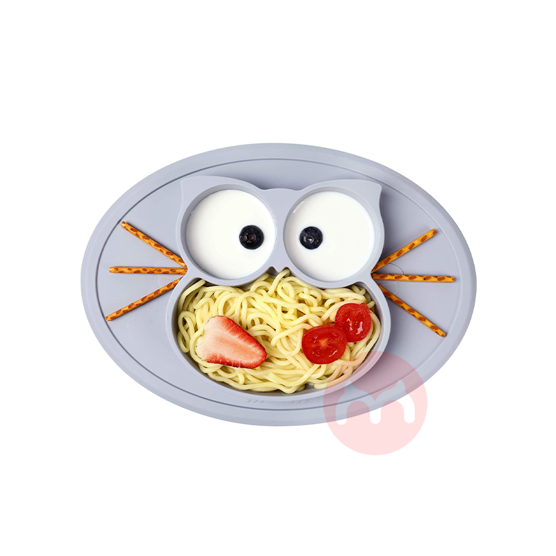 Future Founder 독일 Future Founder 실리콘 논슬립 디너 플레이트 그레이 올빼미 해외 현지 오리지널