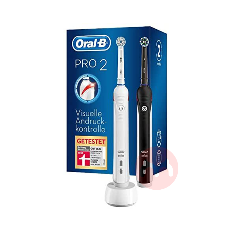 BRAUN 독일 oral-b PRO 2900 전동칫솔 2팩 흑백 해외 현지 오리지널