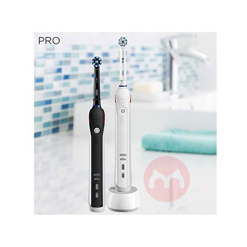 BRAUN 독일 oral-b PRO 2900 전동칫솔 2팩 흑백 해외 현지 오리지널