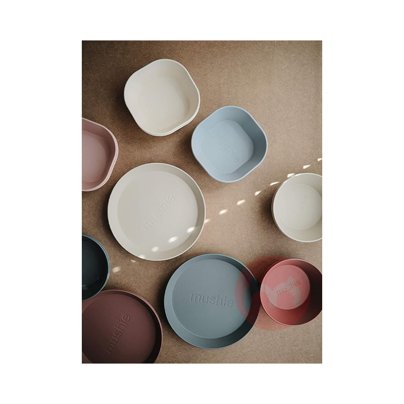 Mushie 덴마크 Mushie 식품 학년 실리콘 보완 식품 그릇 두 조각 오리지널 해외 현지 판