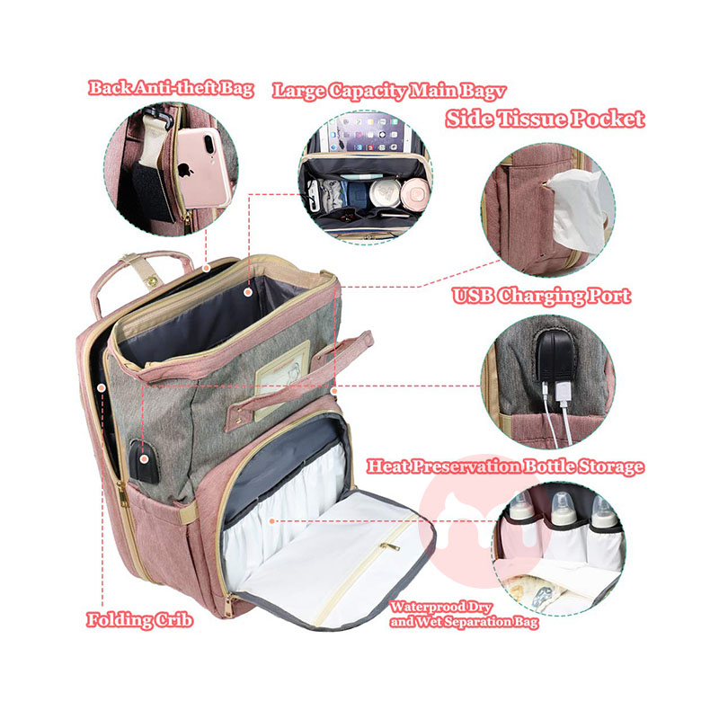 Shiaon American Shiaon 아기 기저귀 변경 배낭 다기능 미라 가방 해외 네이티브 원본