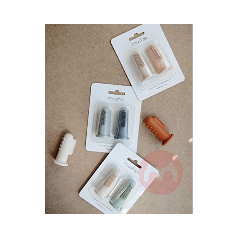 Mushie 덴마크 Mushie 신생아 실리콘 핑거 칫솔 오리지널 해외 현지판