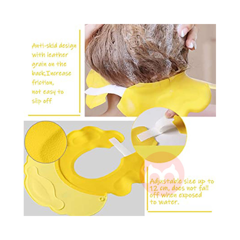 Einesin 어린이용 샤워캡, 베이비샴푸, 헤어케어 방수캡 6개월 이상(머리둘레 38cm 이상) 옐로우 해외 현지 오리지널