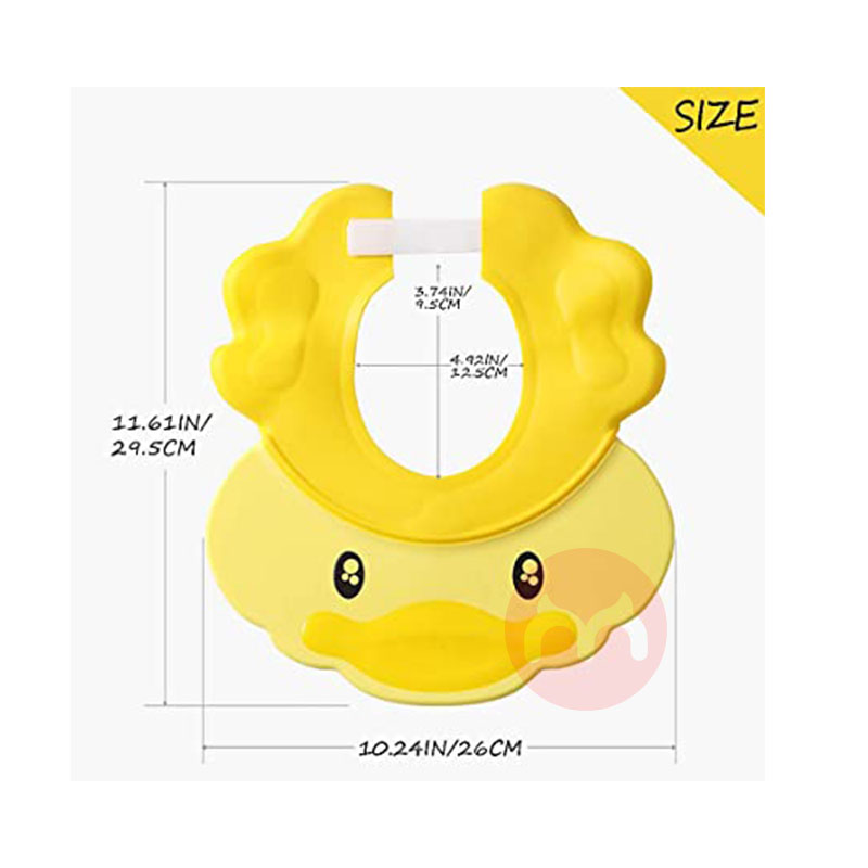 Einesin 어린이용 샤워캡, 베이비샴푸, 헤어케어 방수캡 6개월 이상(머리둘레 38cm 이상) 옐로우 해외 현지 오리지널