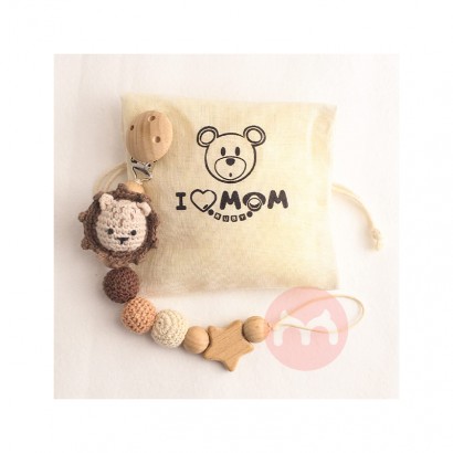 RUBY 목제 젖꼭지 체인 라이온 해외 현지 오리지날