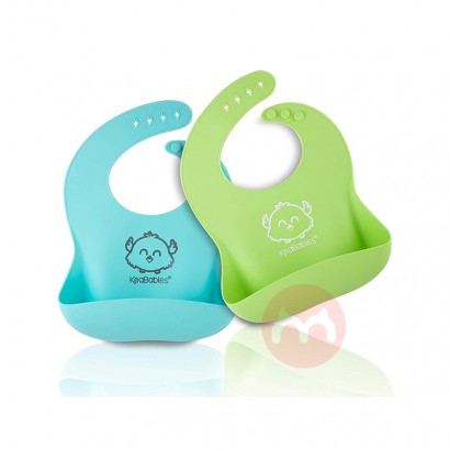 KeaBabies 미국 KeaBabies 빨 실리콘 턱받이 블루...