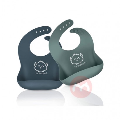 KeaBabies 미국 KeaBabies 빨 실리콘 턱받이 블루...