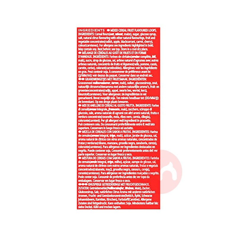 Kellogg's American Kellogg's 과일 맛 혼합 시리얼 링 6팩 오리지널 해외