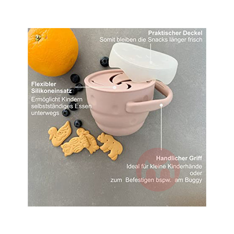 MeloBabyKids 플라스틱 뚜껑 없는 독일 베이비 스낵 컵 (핑크) 해외 오리지널