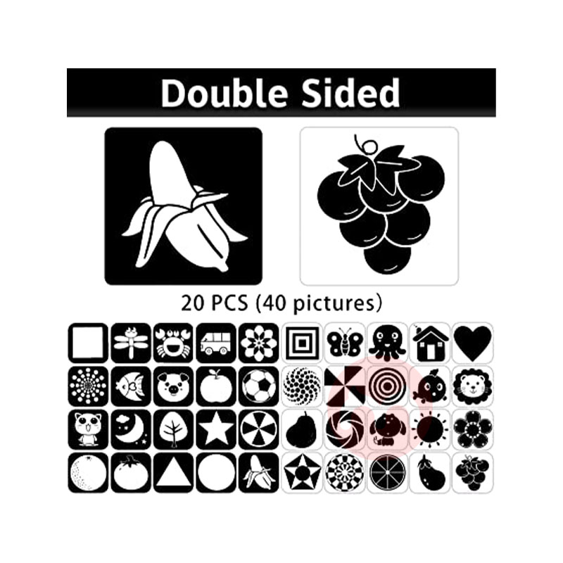 Funvce 독일 Funvce 아기 시각 자극 흑백 카드 해외 현지 오리지널