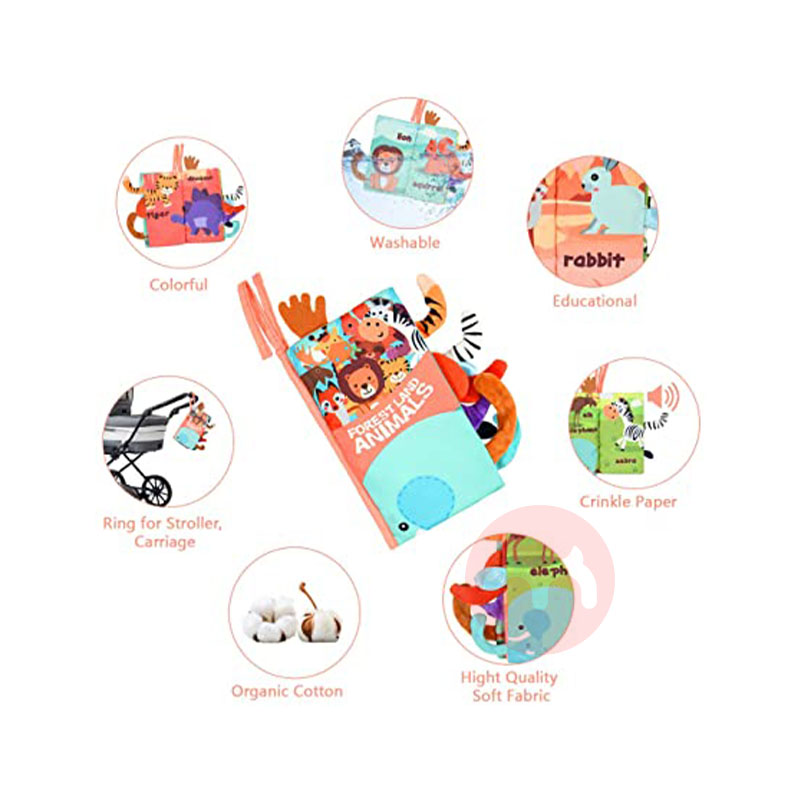 Vicloon 독일 Vicloon 아기 동물 꼬리 테마 천 책 해외 현지 원본