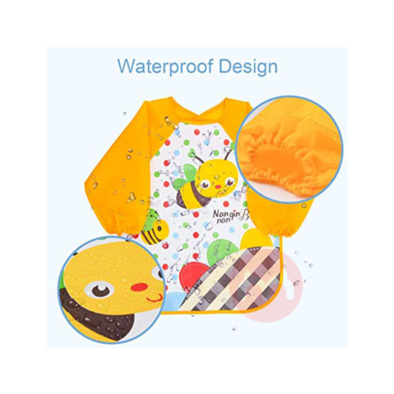 Vicloon 독일 Vicloon 아기 긴 소매 방수 턱받이 4 팩 원래 해외