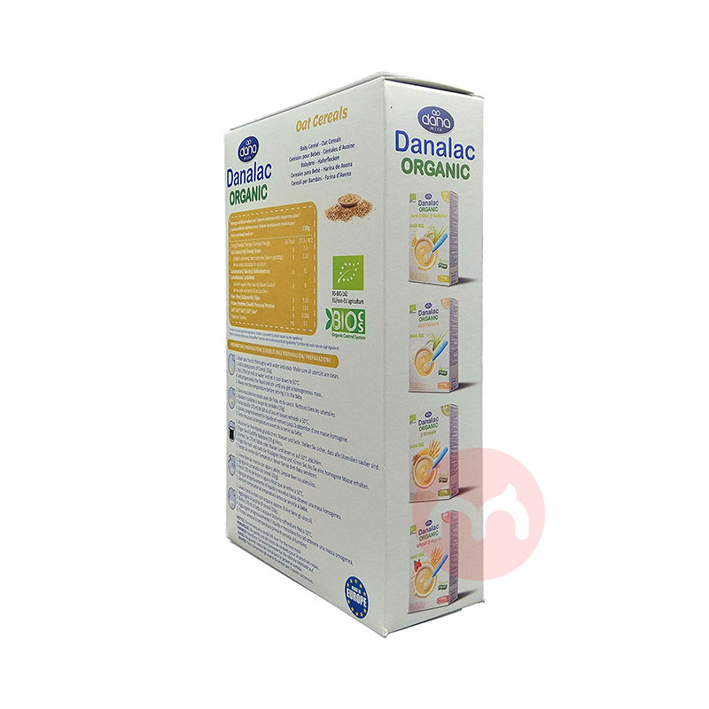 [3종]Danalac 스위스 다날락 유기농 무설탕 6개월 아기용 오트밀, 해외 오리지널 버전